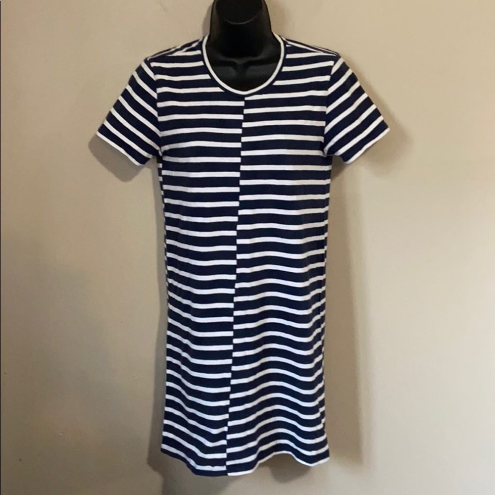 Everlane Navy White Striped Dress Size XS